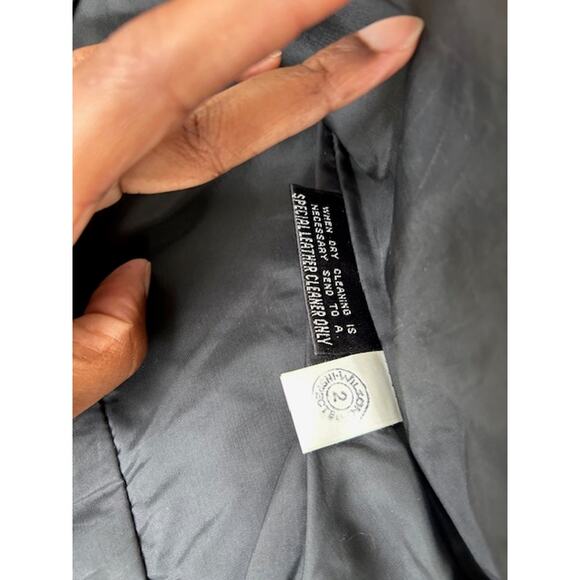 ❌SOLD❌ Wilsons Black Leather Snap Button Vest Size Small - Picture 10 of 11